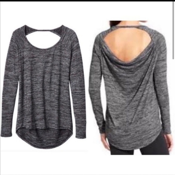 Athleta Tops - Athleta‎ Open Back Pose Long Sleeve Top Size XS
